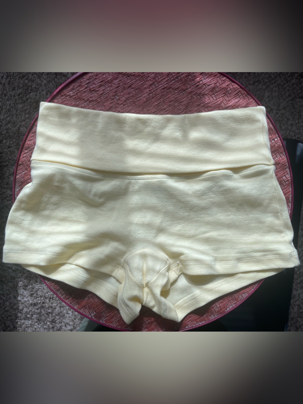 Princess Polly Pastel Yellow Mini Shorts